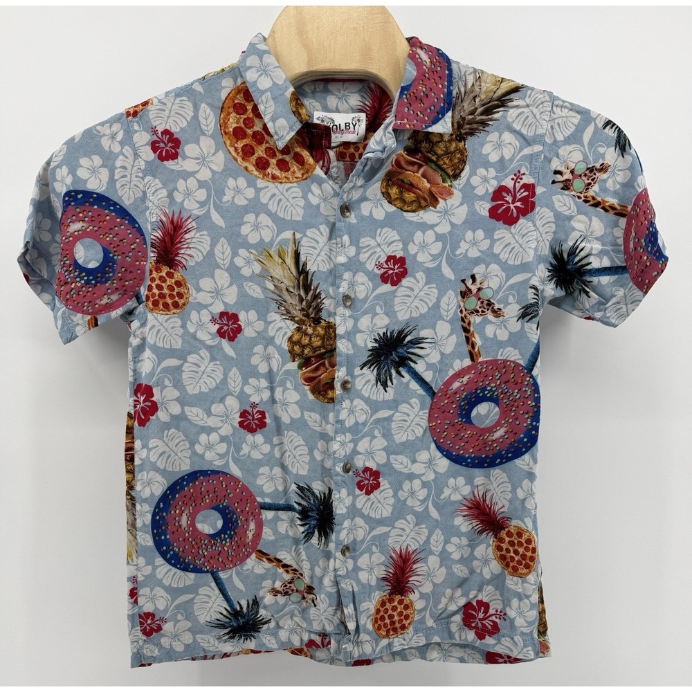 Kolby Spring Break Hawaiian Shirt Men's Size M Pineapple Floral Tropical Aloha